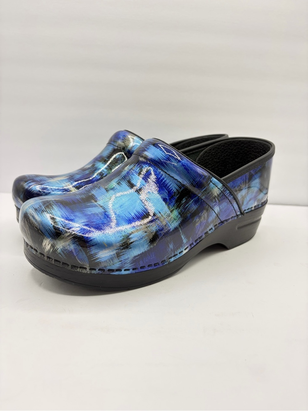 Dansko Professional Blue Brush Clogs Size 40 (9.5-10) Nurse Teacher Work Comfort